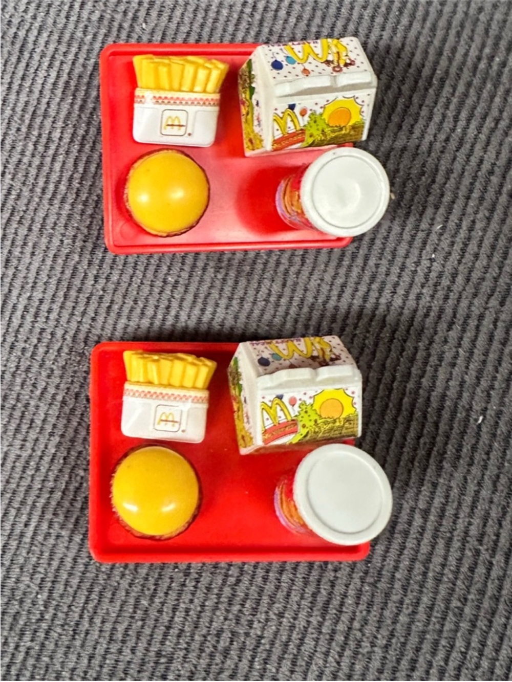 2 vintage Barbie McDonald’s happy meals trays